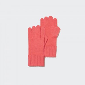 Uniqlo 100pct Cashmere Knitted Gloves Taschen Damen Rosa | 08537FPQE