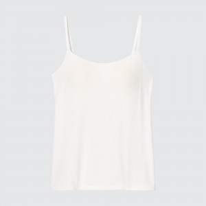 Uniqlo Airism Camisole Bra Top T-shirts Damen Weiß | 84130BMJZ