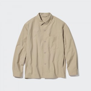Uniqlo Airsense Ultra LighT-Shirt Jacket Überhemd Herren Beige | 28317KYUS