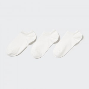 Uniqlo Ankle Socks Three Pairs Socken Damen Weiß | 87406XPZS