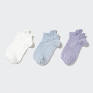 Uniqlo Ankle Sports Socks Three Pairs Socken Damen Weiß | 14705CKPG