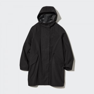 Uniqlo Blocktech Half Coat Jacken Damen Schwarz | 85472BEYP