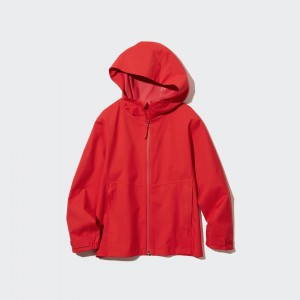 Uniqlo Blocktech Hooded Parka Water Repellent Jacken Kinder Rot | 50234TYJC