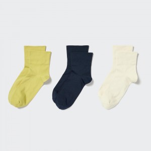 Uniqlo Crew Tapered Socks Three Pairs Socken Damen Grün | 97813DGRM