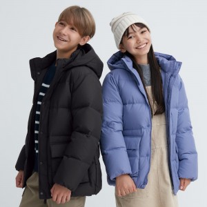 Uniqlo Down Parka Water Repellent Jacken Kinder Schwarz | 95437ABTQ
