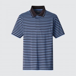 Uniqlo Dry Ex Polo Shirt Adam Scott Poloshirt Herren Blau | 07294LRFK