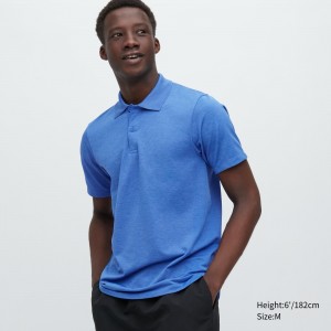 Uniqlo Dry Ex Polo Shirt Poloshirt Herren Blau | 43692BTSO