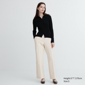 Uniqlo Dry Straight Leg Joggers Oberteile Damen Weiß | 69827ZYBL