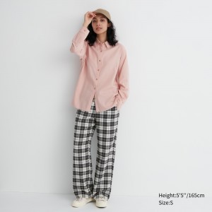 Uniqlo Flannel Trousers Oberteile Damen Weiß | 56980HATC