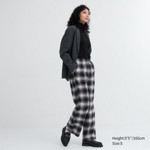 Uniqlo Flannel Trousers Oberteile Damen Grau | 38207BPVY