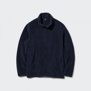 Uniqlo Fleece Zipped Jacket Jacken Herren Navy | 31748LCSD
