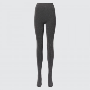 Uniqlo Heattech Extra Warm Pile Lined Thermal Tights Strumpfhose Damen Dunkelgrau | 45276OLKT