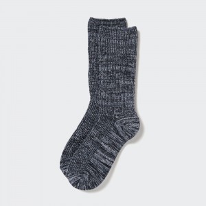 Uniqlo Heattech Slub Yarn Thermal Socks Socken Damen Dunkelgrau | 49786FDNJ