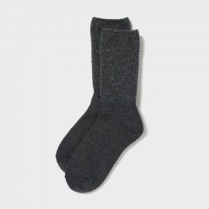 Uniqlo Heattech Souffle Yarn Thermal Socks Socken Damen Dunkelgrau | 12953KMDT