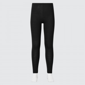 Uniqlo Heattech Thermal Leggings Jogginghose Kinder Schwarz | 40931FKPD