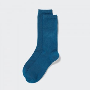 Uniqlo Heattech Thermal Socks Socken Damen Blau | 35867FZWP