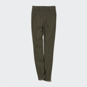 Uniqlo Heattech Ultra Stretch Thermal Leggings Trousers Long Oberteile Damen Olivgrün | 56931HEJL
