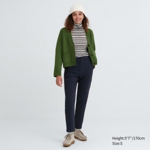 Uniqlo Heattech Warm Lined Trousers Oberteile Damen Navy | 58324WTUN