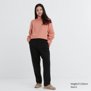 Uniqlo Heattech Warm Lined Trousers Short Oberteile Damen Schwarz | 38769GLJM