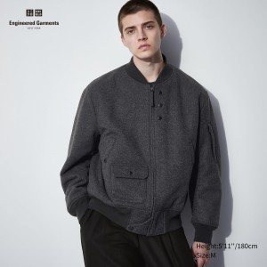 Uniqlo Heattech Warm Padded Short Blouson Jacket Jacken Herren Dunkelgrau | 63170PKDB