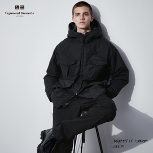 Uniqlo Heattech Warm Padded Utility Jacket Jacken Herren Schwarz | 10678KTGQ