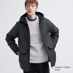 Uniqlo Hybrid Down 3d Cut Parka Jacken Herren Dunkelgrau | 04397NRDU