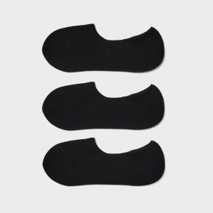 Uniqlo Invisible No Show Socks Three Pairs Socken Damen Schwarz | 70685ITSH