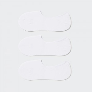 Uniqlo Invisible No Show Socks Three Pairs Socken Damen Weiß | 34180FENZ