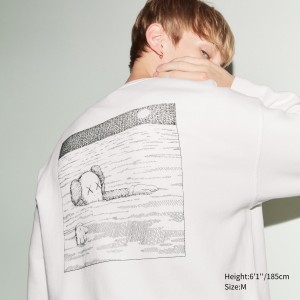 Uniqlo Kaws Ut Graphic Sweatshirt Hoodie Herren Weiß | 37268ZSGQ