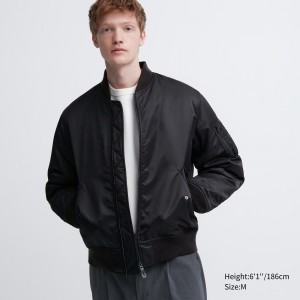 Uniqlo Ma 1 Blouson Jacket Jacken Herren Schwarz | 09482JOFK