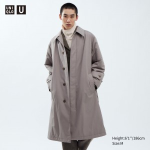 Uniqlo Padded Single Breasted Coat Jacken Herren Grau | 84237QPKR