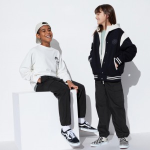 Uniqlo Parachute Cargo Trousers Jogginghose Kinder Schwarz | 83964BWIJ