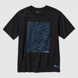 Uniqlo Peace For All Graphic T-Shirt Akamai Technologies T-shirts Damen Schwarz | 75381EOHB