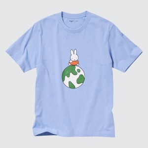 Uniqlo Peace For All Graphic T-Shirt Dick Bruna T-shirts Damen Blau | 57084EDNO