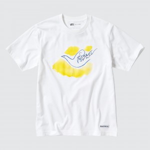 Uniqlo Peace For All Graphic T-Shirt Ines De La Fressange T-shirts Damen Weiß | 39716DOMC