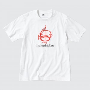 Uniqlo Peace For All Graphic T-Shirt Tadao Ando T-shirts Damen Weiß | 19568RJAU