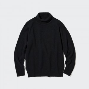 Uniqlo Premium Lambswool Turtleneck Jumper Pullover Herren Schwarz | 07145OMZU