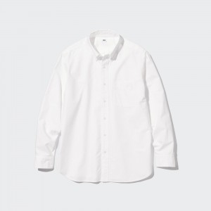 Uniqlo Regular Fit Oxford Shirt Hemd Herren Weiß | 19607NBTD