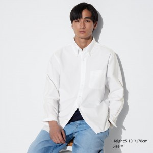 Uniqlo Regular Fit Oxford Shirt Regular Collar Hemd Herren Weiß | 09421YAKO