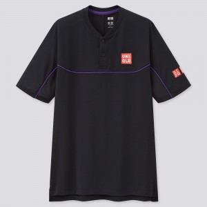 Uniqlo Roger Federer Dry Ex Us 2021 Polo Shirt 2021 Season Poloshirt Herren Schwarz | 01963VZBI