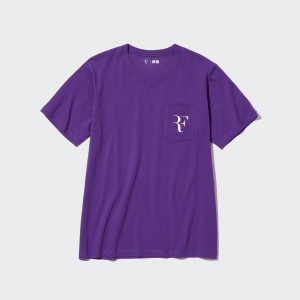Uniqlo Roger Federer Rf Graphic T-Shirt T-shirts Damen Lila | 05617SHIG