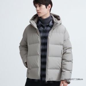 Uniqlo Seamless Down 3d Cut Parka Jacken Herren Hellgrau | 50718SNOM