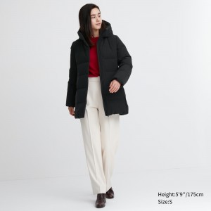 Uniqlo Seamless Down Short Coat Jacken Damen Schwarz | 56819ZWKI