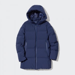 Uniqlo Seamless Down Short Coat Jacken Damen Blau | 02964CYQD
