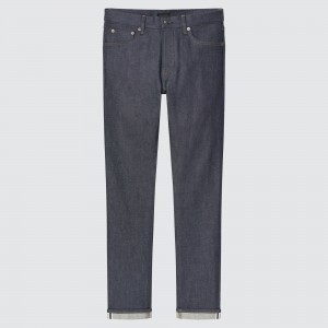 Uniqlo Selvedge Stretch Slim Fit Jeans 2021 Season Jeans Herren Navy | 31245BEDR