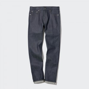 Uniqlo Selvedge Stretch Slim Fit Jeans Jeans Herren Navy | 62490TNYL