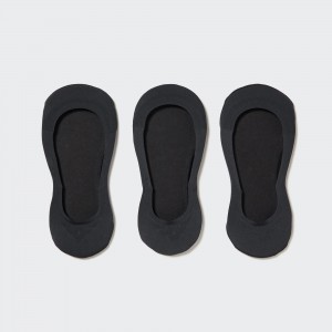 Uniqlo Sheer No Show Socks Three Pairs Socken Damen Schwarz | 68504FYGB