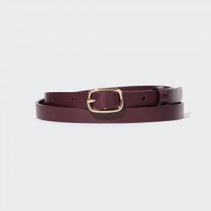 Uniqlo Skinny Dress Belt Taschen Damen Bordeaux | 31604XLMS
