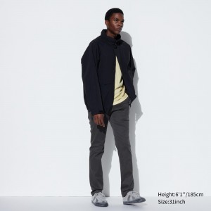 Uniqlo Slim Fit Chino Trousers Hosen Herren Dunkelgrau | 50174QOWA