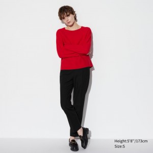 Uniqlo Smart Ankle Length Trousers Long Oberteile Damen Schwarz | 92435XHOJ